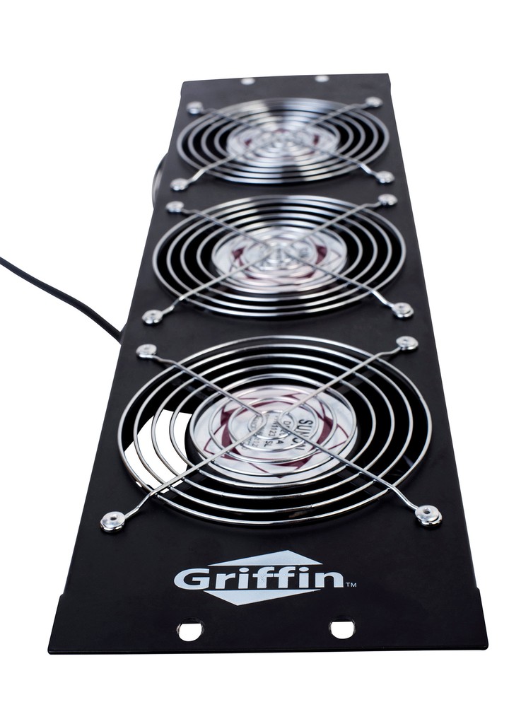 Rackmount Cooling Fan (2 Pack Bundle) | 3U Triple Recording Studio Exhaust Fans