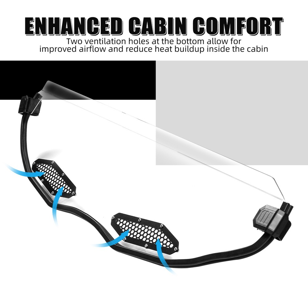 Half Front Windshield Windscreen UTV For Can-Am Maverick X3 RR R Turbo 2017-2024
