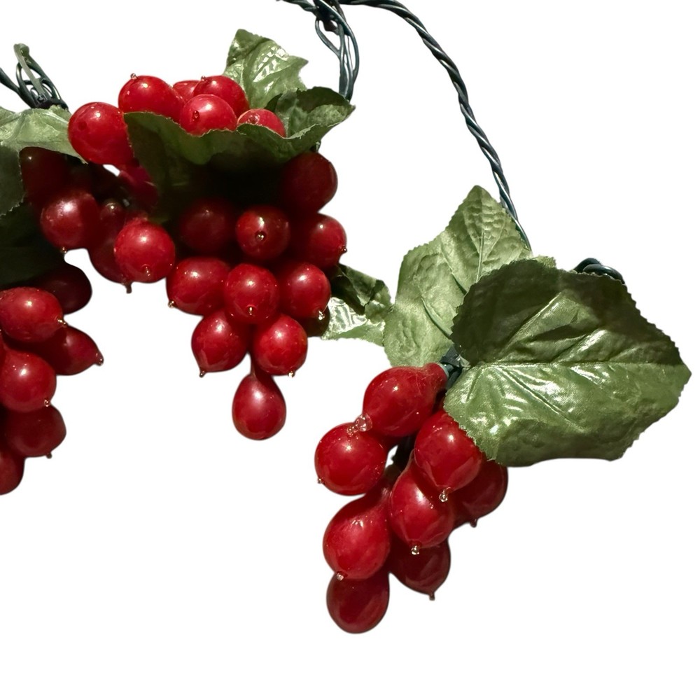 Grape Cluster String Lights Red