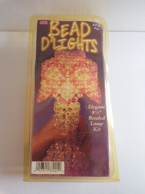 Bead D'Lights 8 1/2" Beaded Lamp Kit 6916 PINK Complete New
