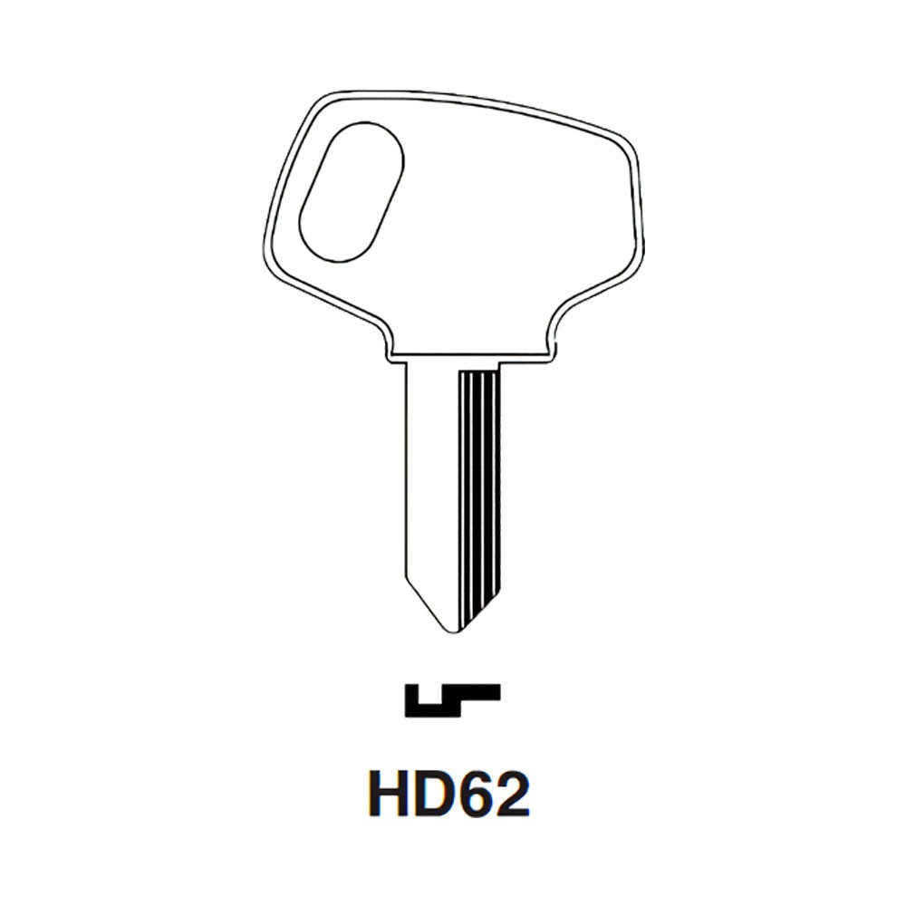 HD62 Key Blank 6-Pin Nickel