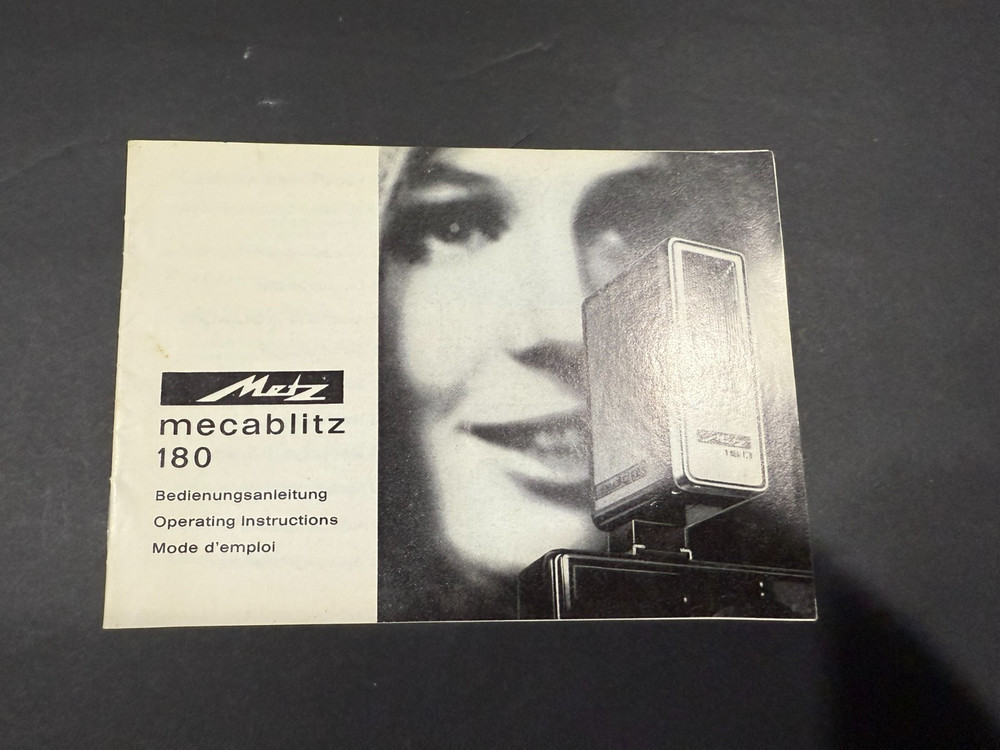 Metz Mecablitz 180 Camera Flash Operating Instructions