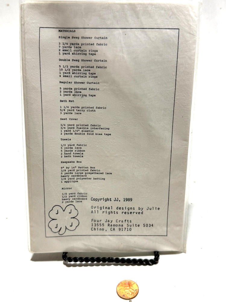 Four Jay Crafts Pattern "Days Gone By" 1989