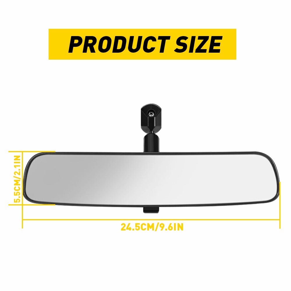 10" Rear View Interior Mirror On Black Car Replacement Day Night Universal