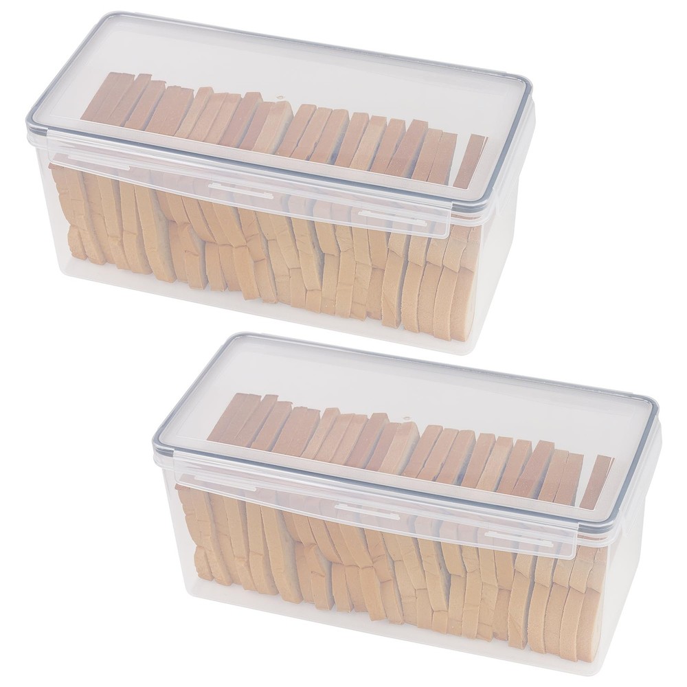 Tiawudi 2 Pack Bread Box, Plastic Container, Large Sandwich Holder,...