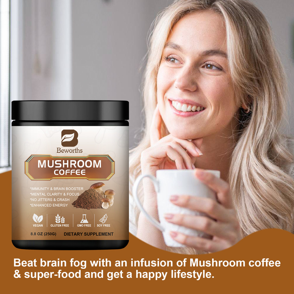 Lions Mane Mushroom Coffee Powder - Brain & Memory Support ,Cognitive Support