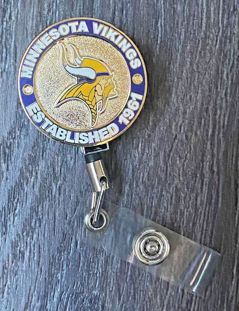 Minnesota Vikings retractable badge reel