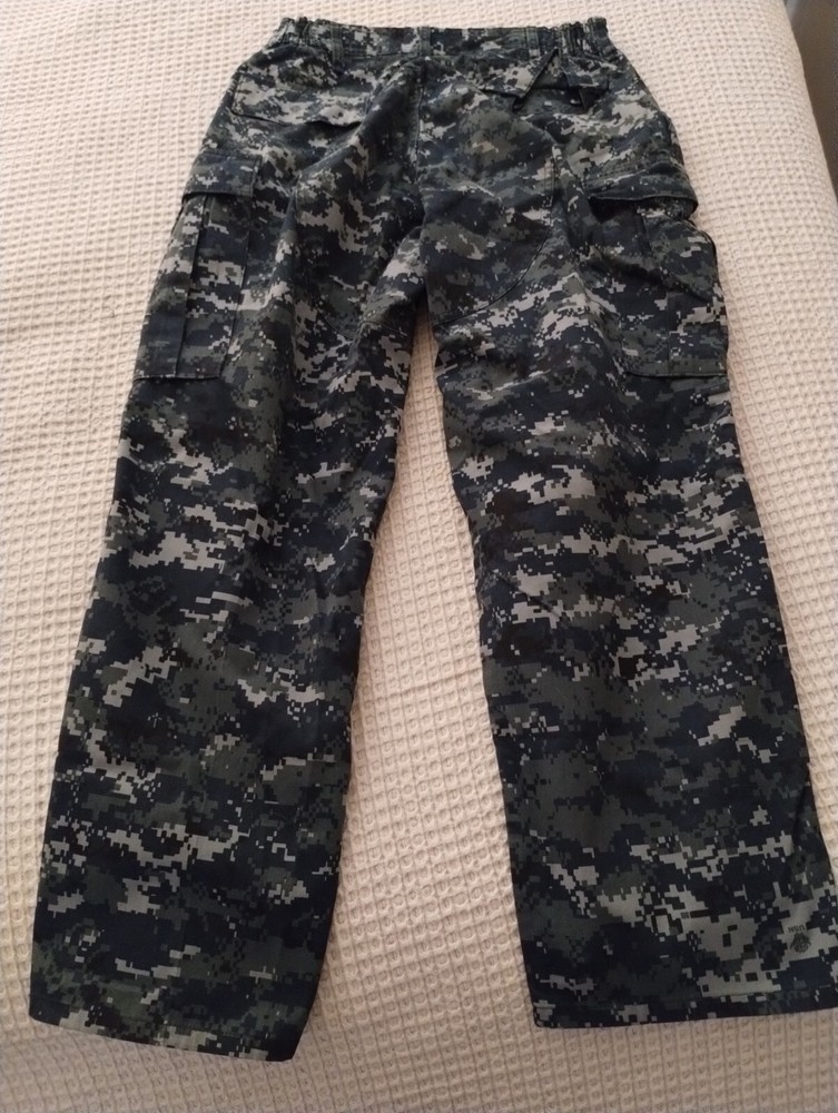 US NAVY Blue Digital Camo Trousers MEDIUM SHORT camo uniform