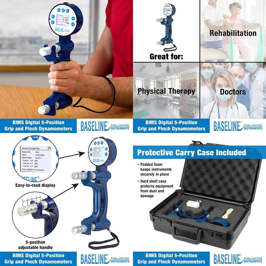 Professional Digital Hand Dynamometer Grip Strength Testing Physical Therapy