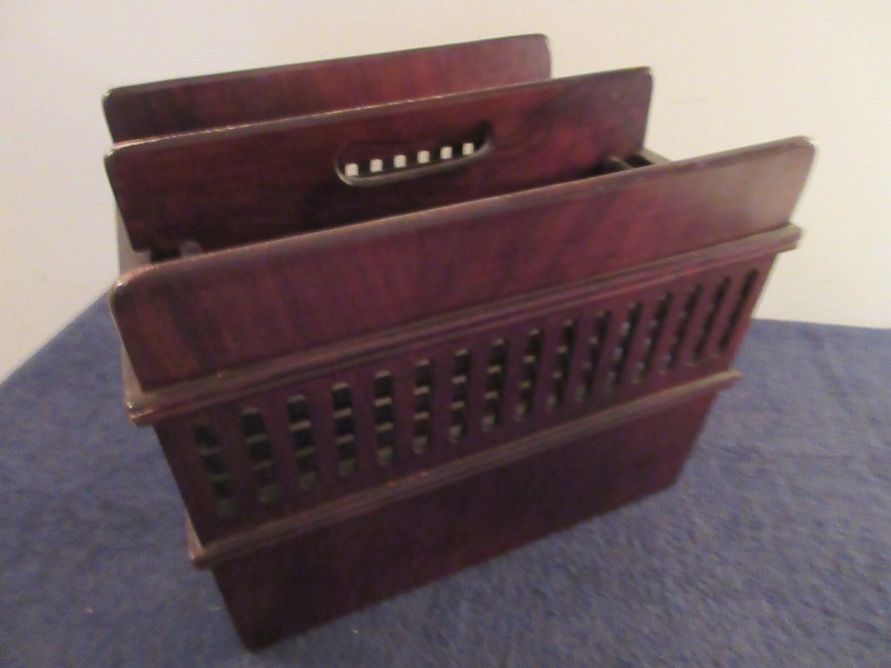 Vintage Solid Wood Book /Magazine Organizer Holder