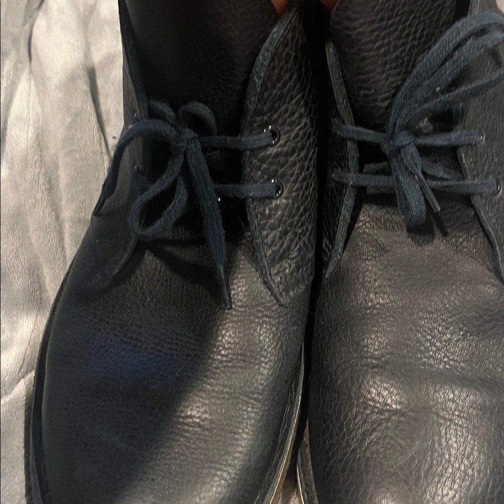 CLARKS DESERT BOOT - NAVY LEATHER 11.5