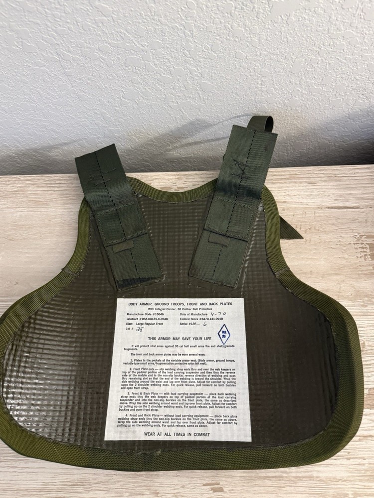 Vietnam Variable Body Armor New In Original Box Large Regular