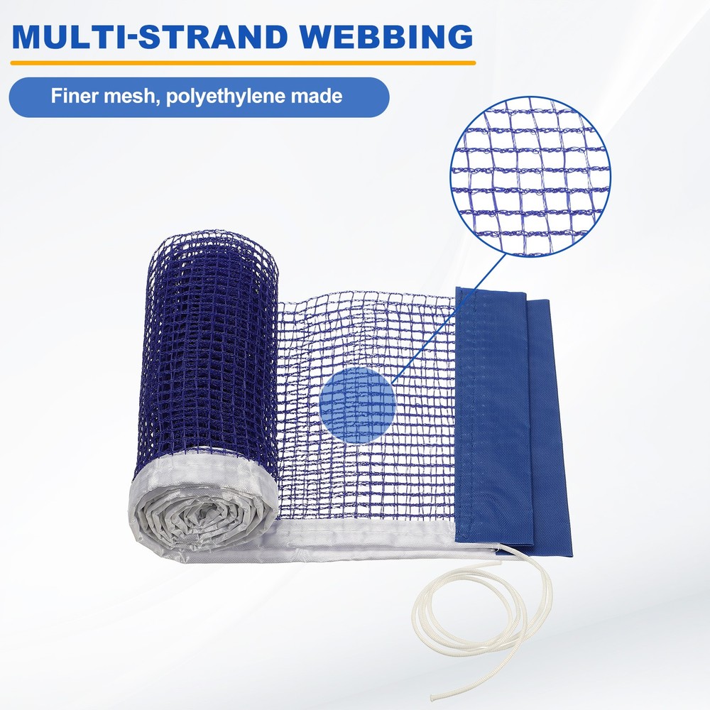 Table Tennis Net, Ping Pong Net 71x5.5" & 2 Pcs & D1 Mesh & Blue