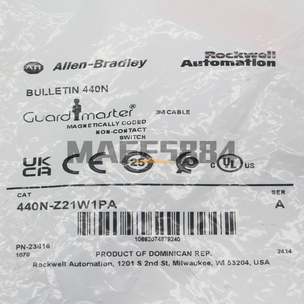 Original New Allen Bradley 440N-Z21W1PA Guardmaster 440N Non Contact Switch