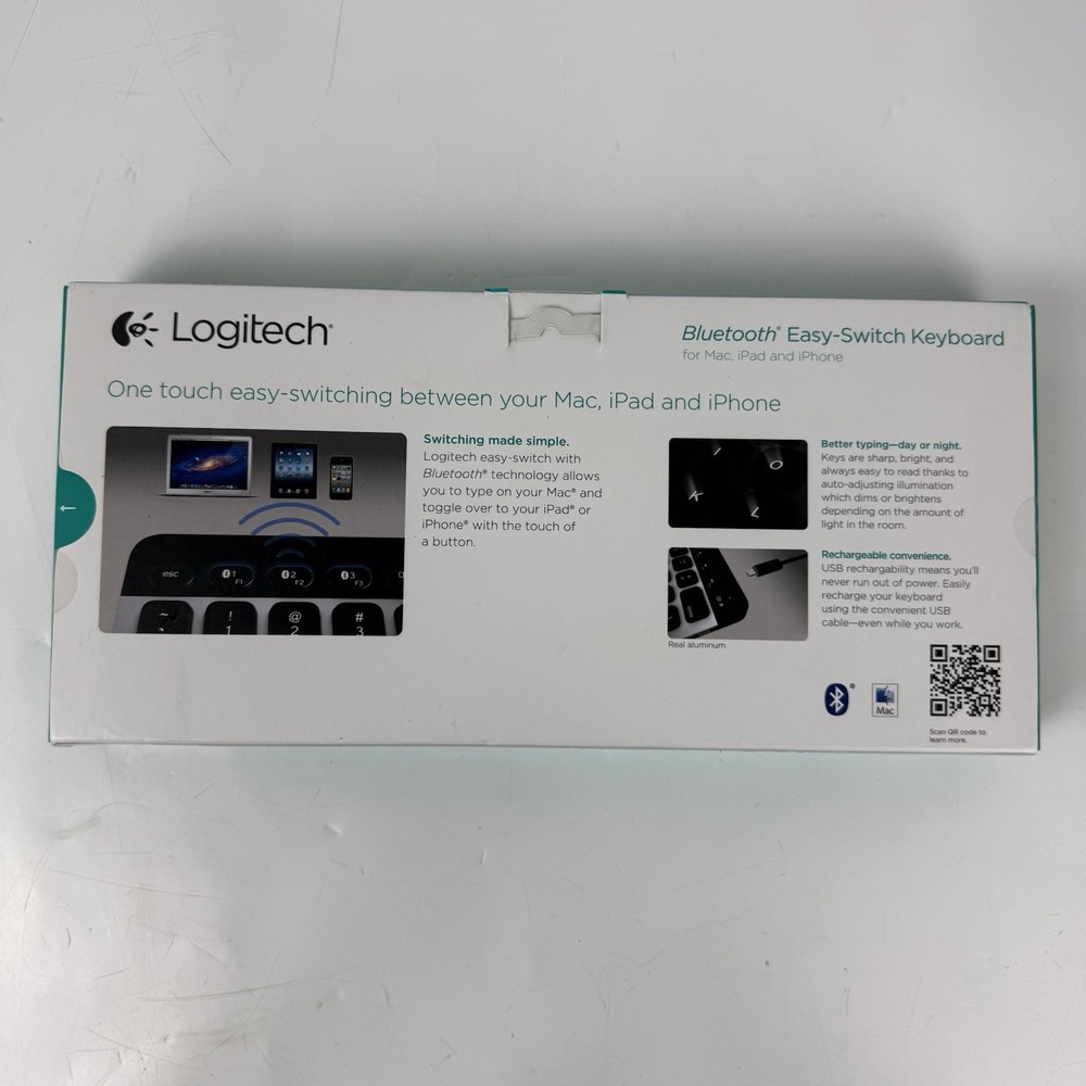 Logitech K811 Bluetooth Easy-Switch Slim Illuminated Keyboard Black/Silver