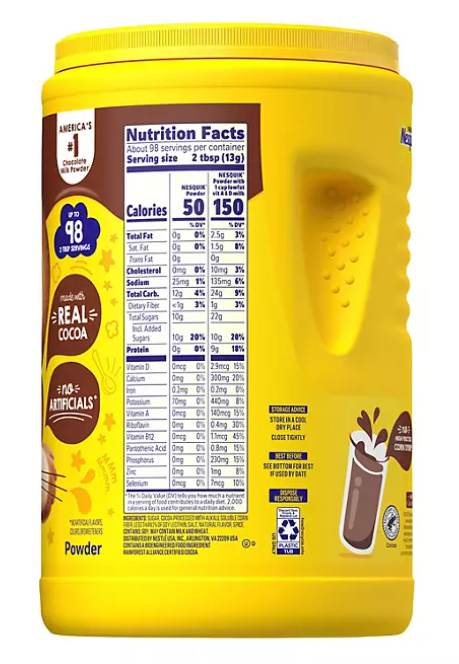 Nesquik Chocolate Powder Drink Mix 44.9 oz.