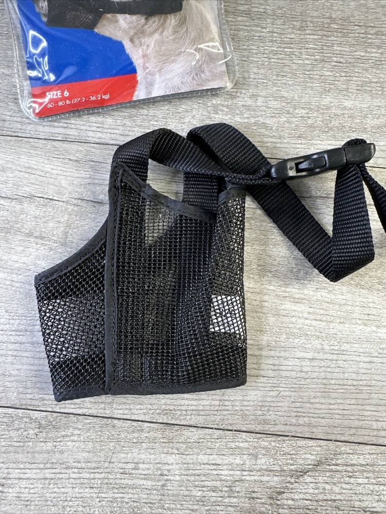 Adjustable Mesh Muzzle Restraint for Dogs Size 6 (60-80 Lbs) Top Paw