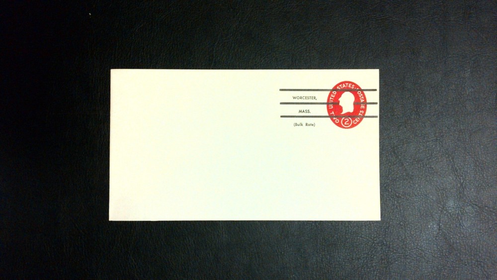 US Precancel Envelope: MA Worcester - 3a8 2D 66 46; Unused