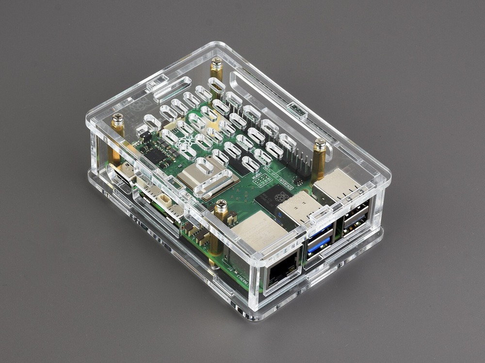 Waveshare Clear Acrylic Case for Raspberry Pi 5 installing Active Cooler