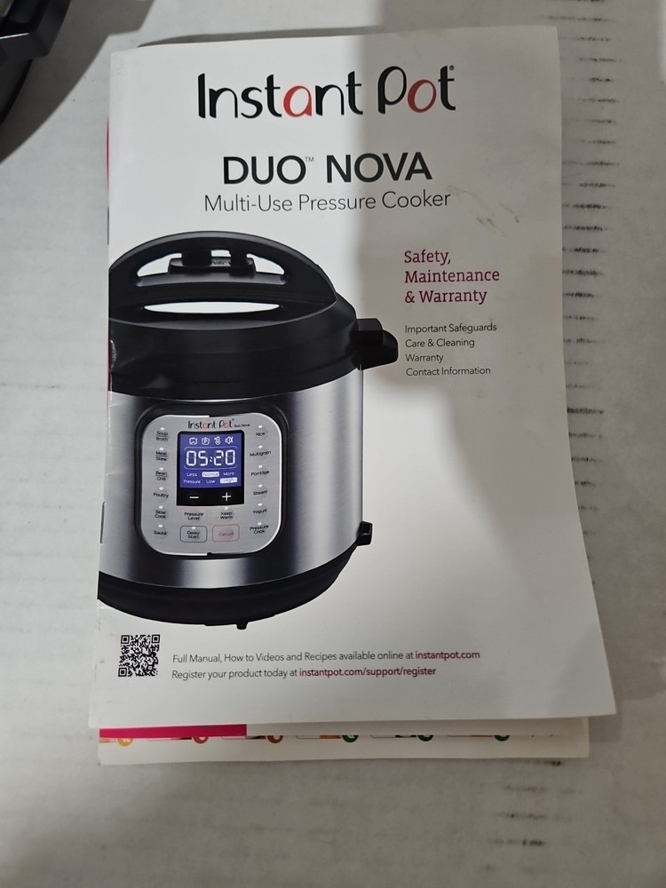 InstaPot Duo Nova 6 Qt Pressure Cooker Missing Pot insert