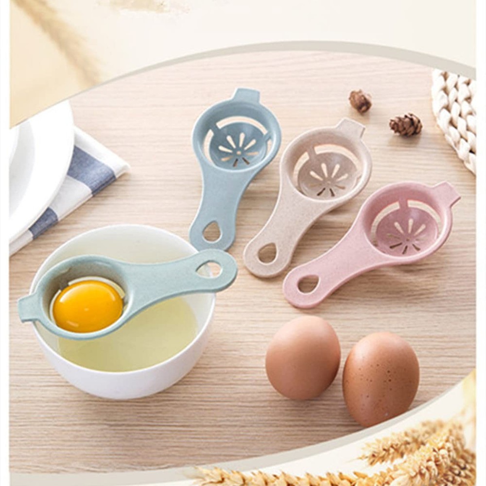 RUITASA 3-Piece Egg Yolk & White Separator Set - White, M, Multicolor