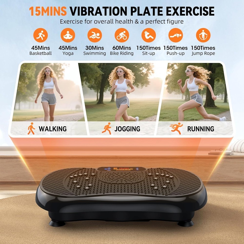 Vibration Plate Exercise Machine 2025 Upgraded Vibrating Plate for Lymphatic ...