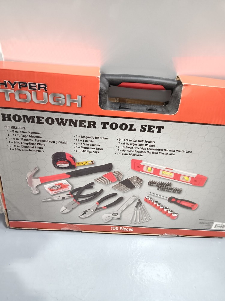 HYPER TOUGH HOMEOWNER TOOL SET 150 PIECES