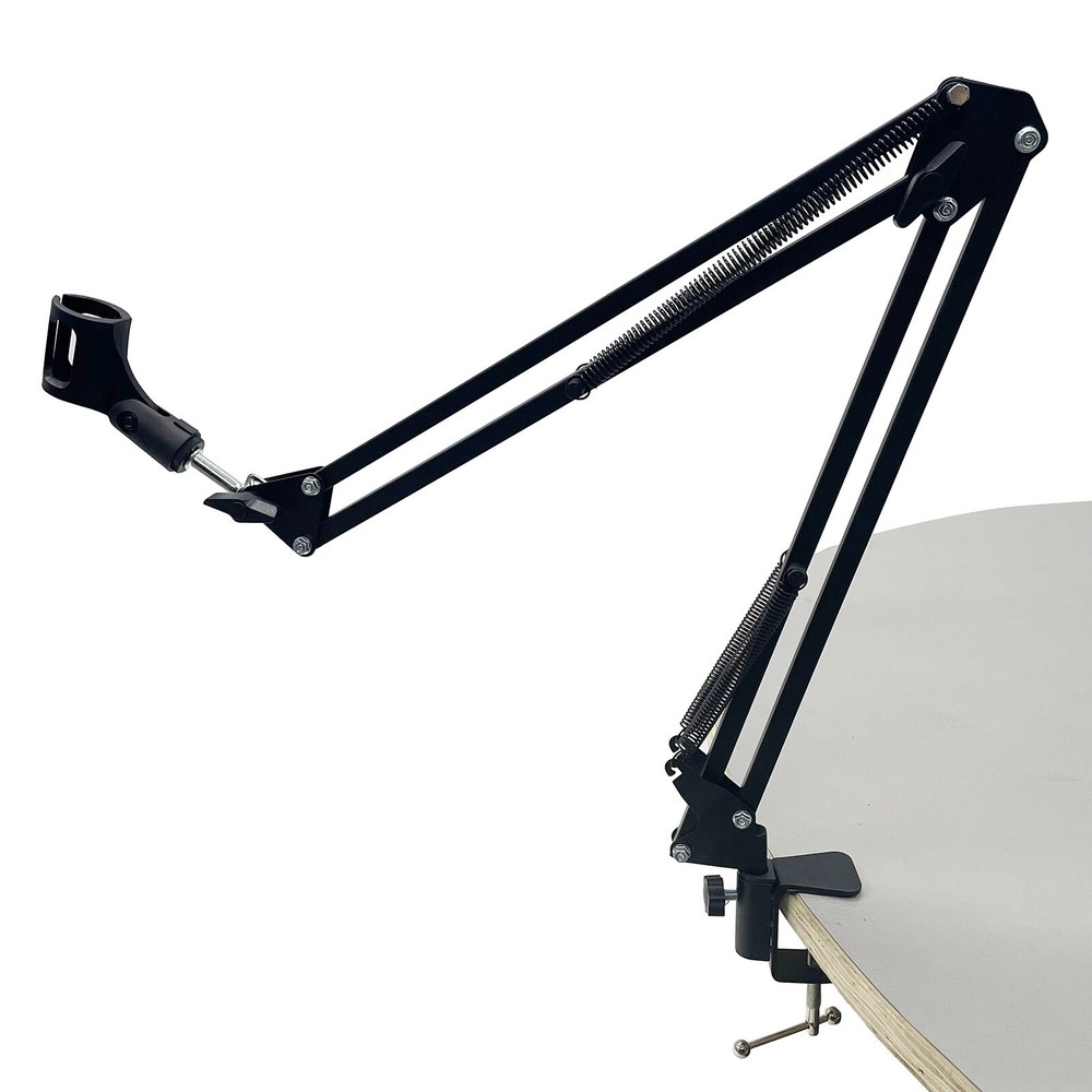 Microphone Stand Suspension Arm Mounting Bracket Black for Studio Broadcast