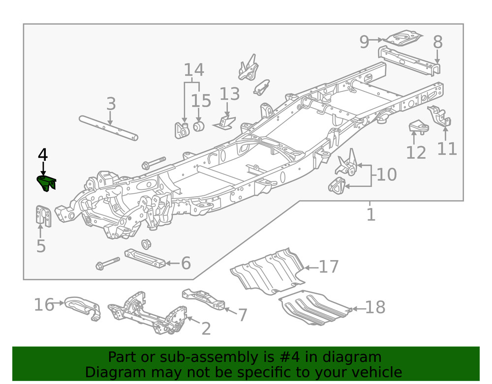 Genuine GM Passenger Side Mount Bracket (Radiator Side) 22838808