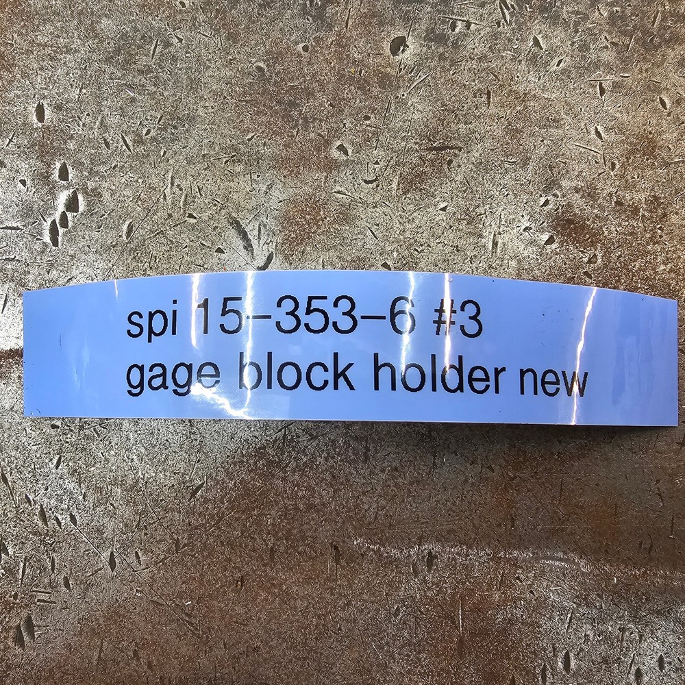 SPI 2.25" Capacity 4.175" OAL Rectangular Gage Block Stack Holder 15-353-6 #3