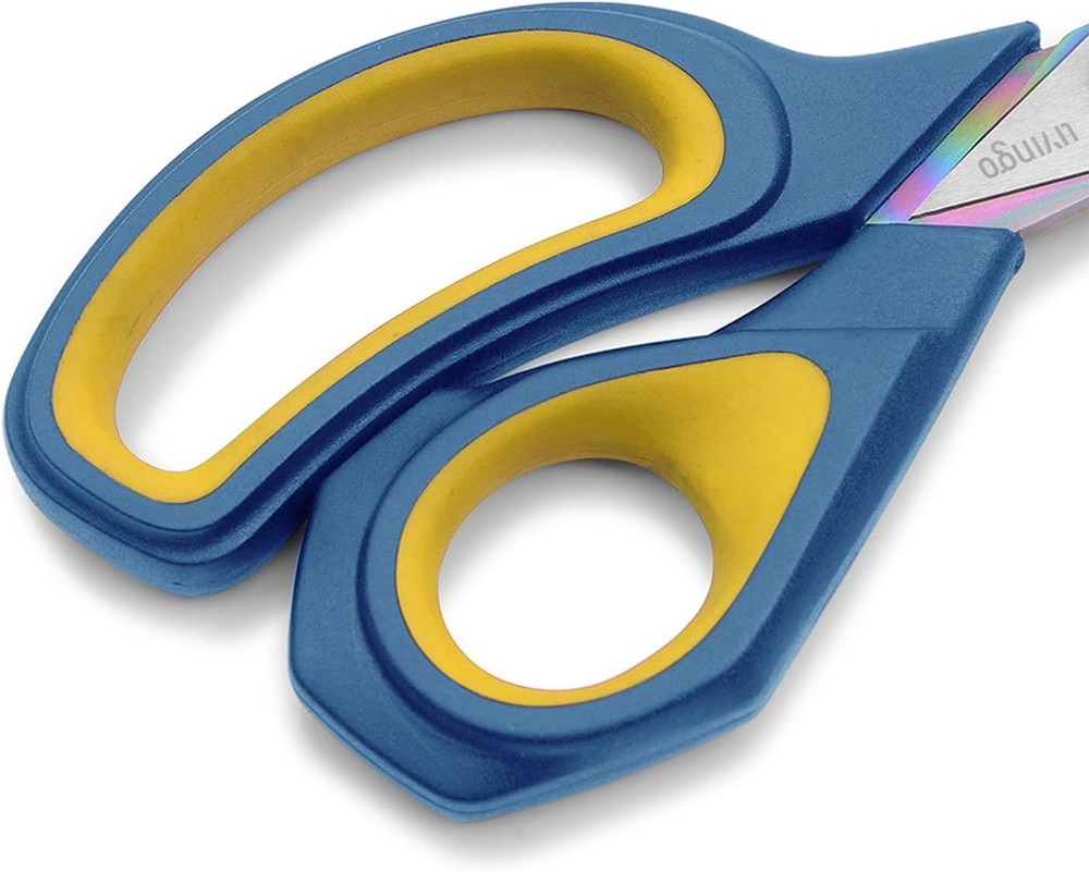 Two-Piece Set of Sharp Fabric Scissors - Heavy-Duty Multi-Purpose Scissors