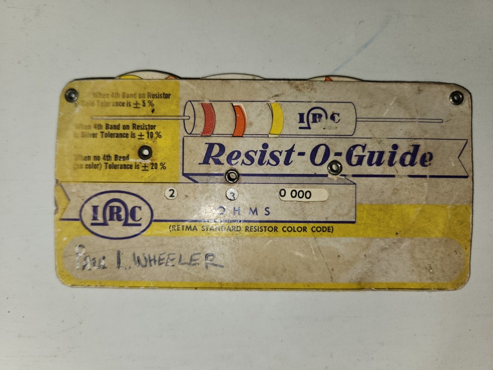 IRC Resist-O-Guide Retma Standard Color Code Free Shipping!