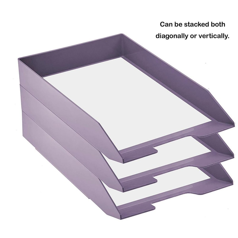 Stackable Letter Tray Front Load, Letter Size, Stacking Document Desk Office ...