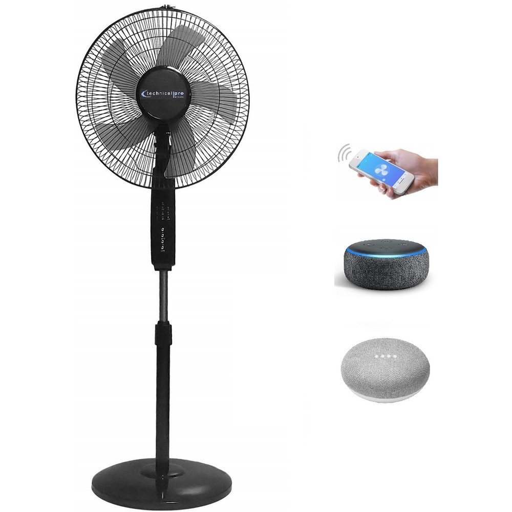 Technical Pro FXA16 Alexa & Google Home Enabled 16" Oscillating Fan