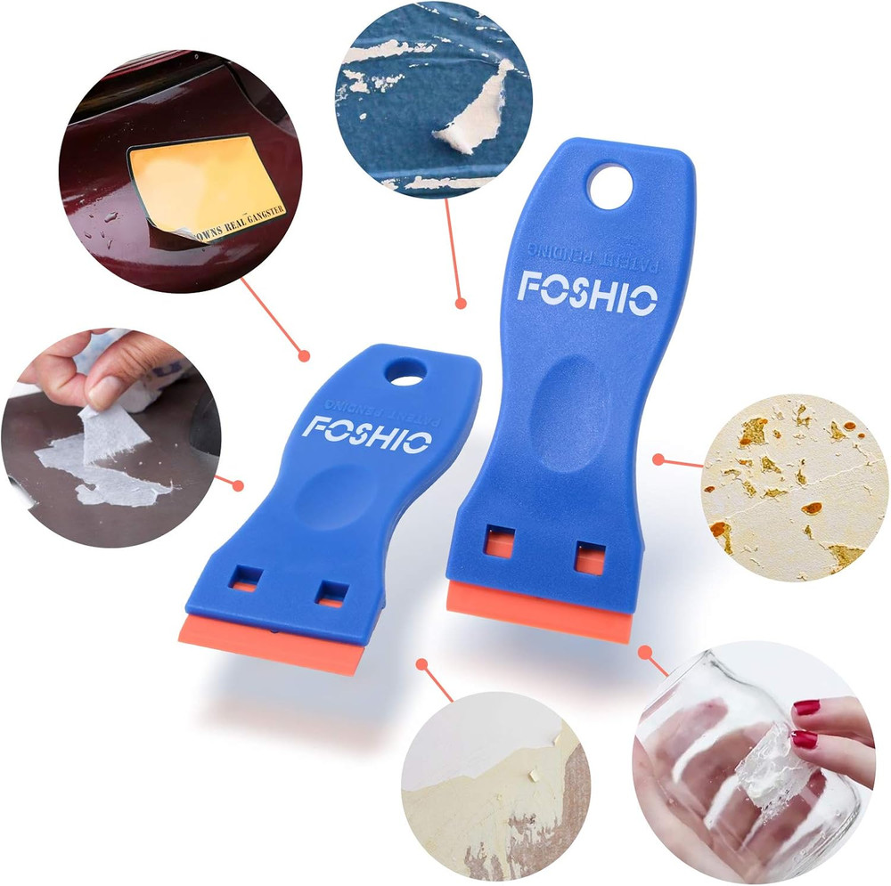 Plastic Razor Blade Scraper Include 2PCS Scraper Tool and 100PCS Blades for Gask