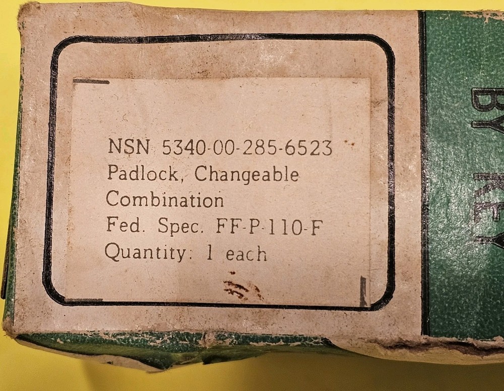 HIGH SECURITY PADLOCK COMBINATION SARGENT & GREENLEAF 8077 LOCK RARE