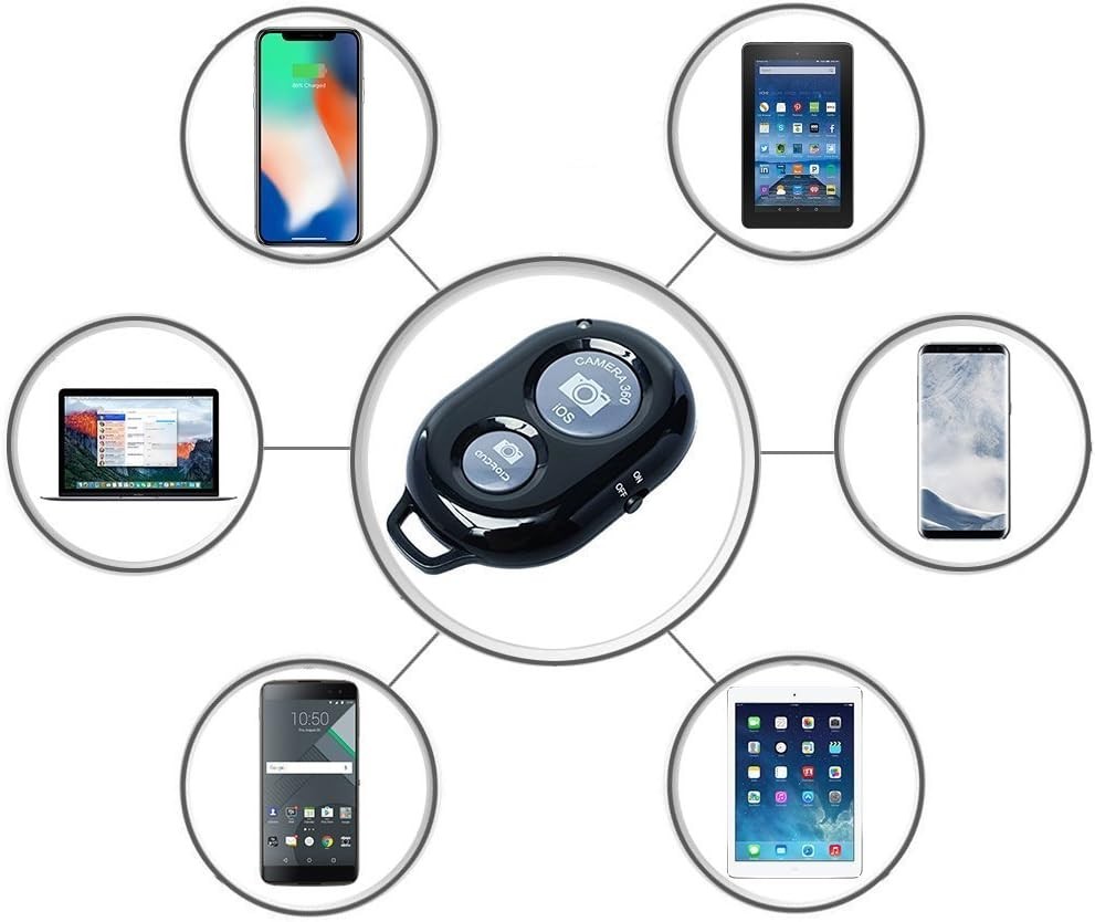 3 Pcs Camera Shutter Wireless Bluetooth Remote Control for Android Apple iPhone