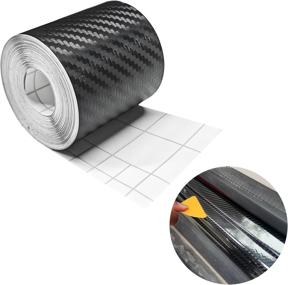 3D Carbon Fiber Vinyl Tape, 2 Inch×23ft Carbon Fiber Wrap Auto Door 2 Inch
