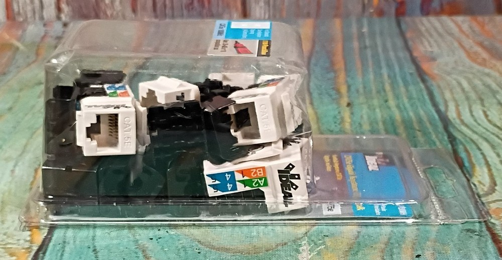 Ideal CAT5e Gigabit Keystone Data Jack - 10 Pack -NEW