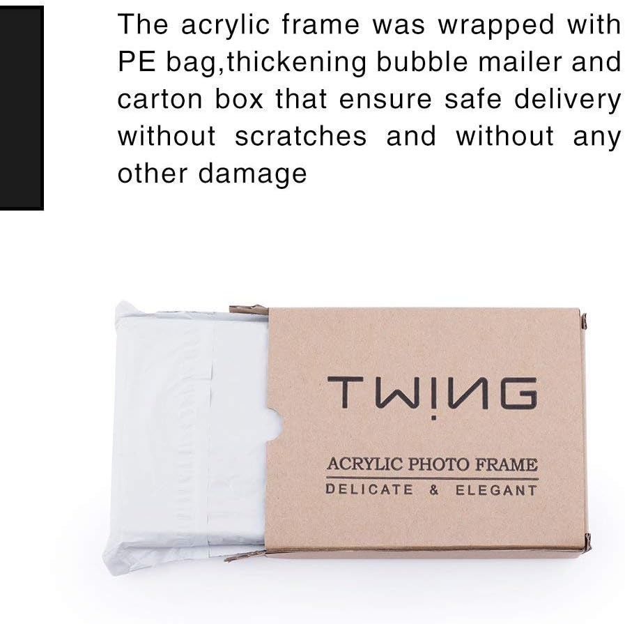 5 Pack 4 x 6 Acrylic Frame, Horizontal Magnet Double Sided 4x6 Picture Frame,...