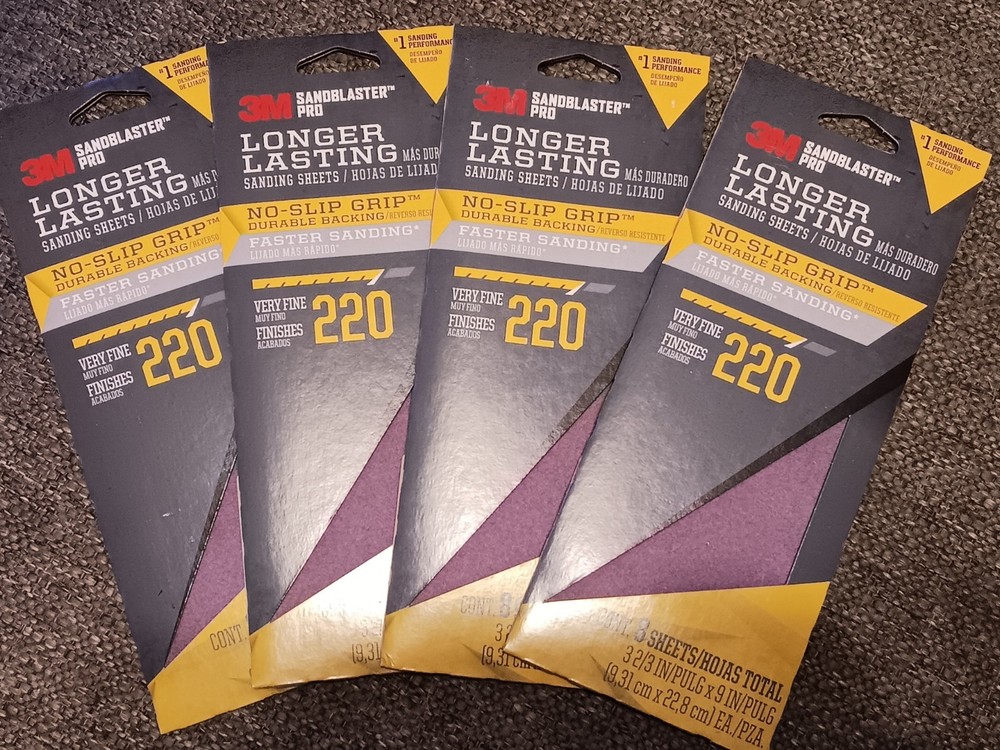 3M Sandblaster Pro Sanding Sheets  220 Grit (8)