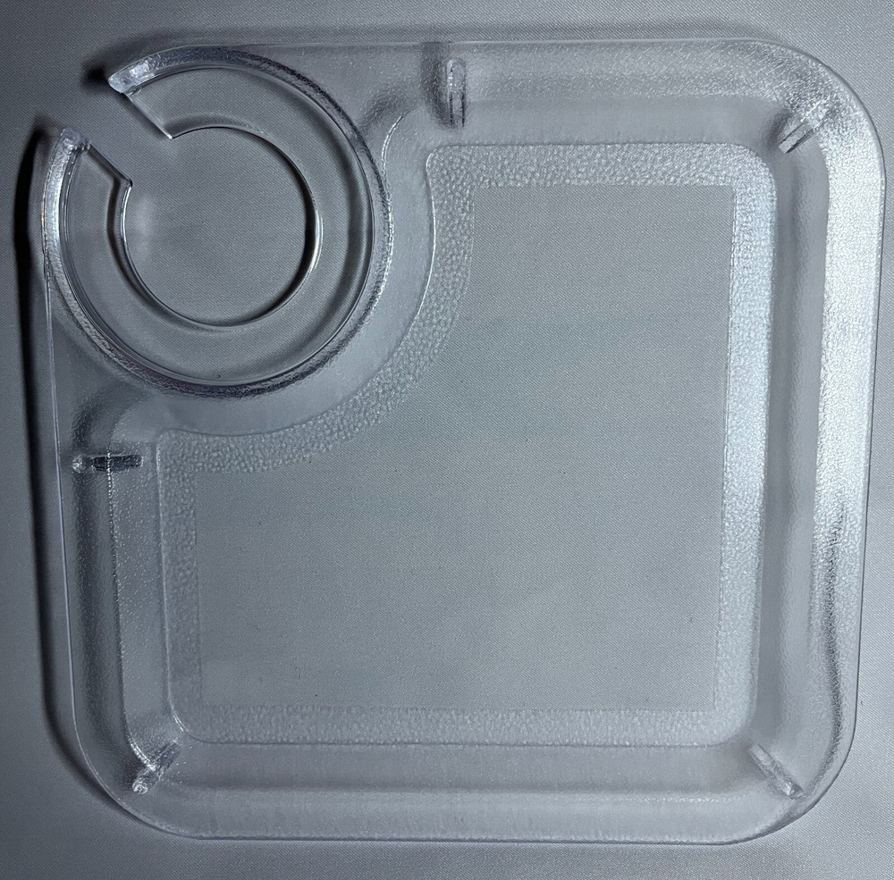 Party Plate With Built In Stemware Holder