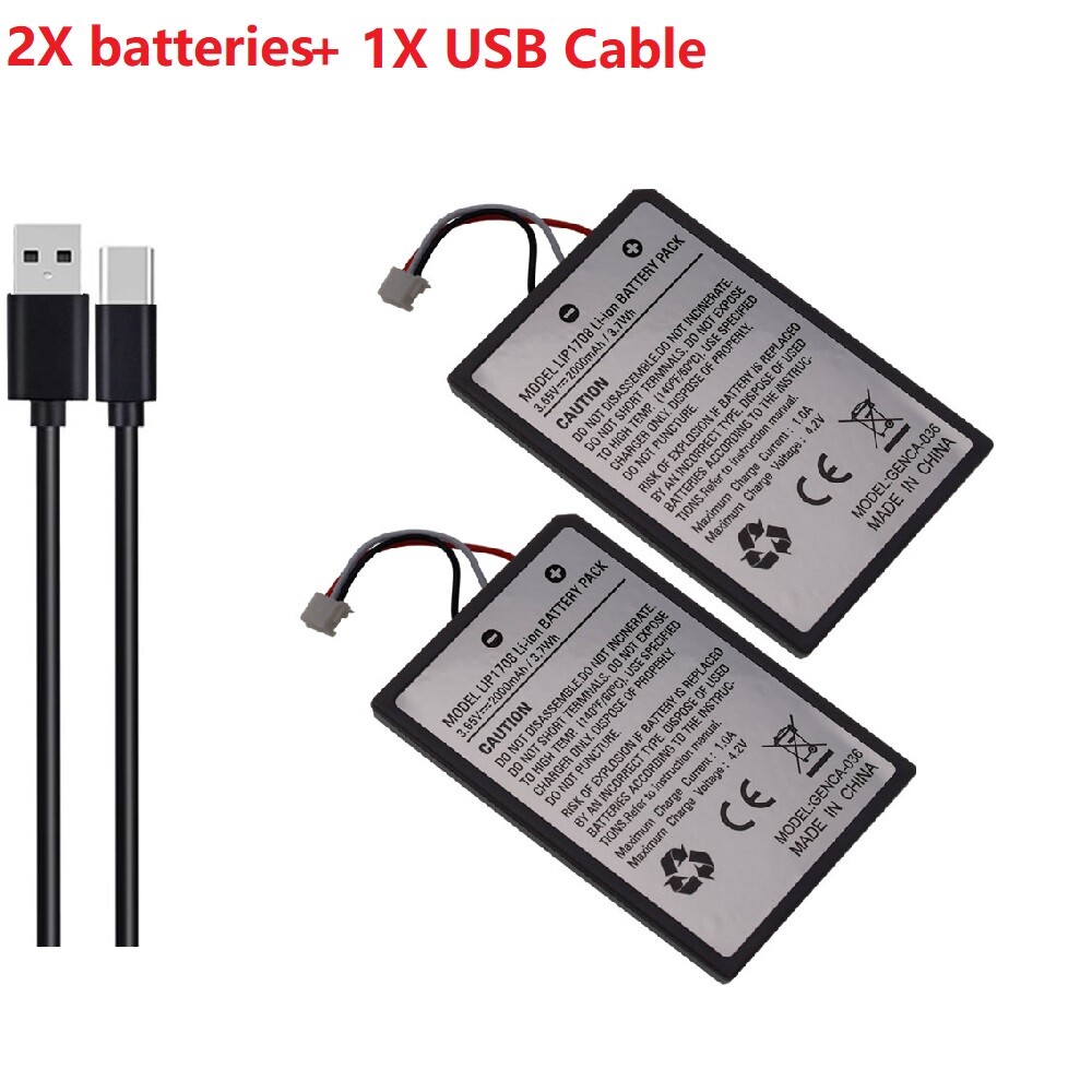 2.0Ah Replacement Battery PACK For Sony PS5 Playstation 5 Controller +USB Cable