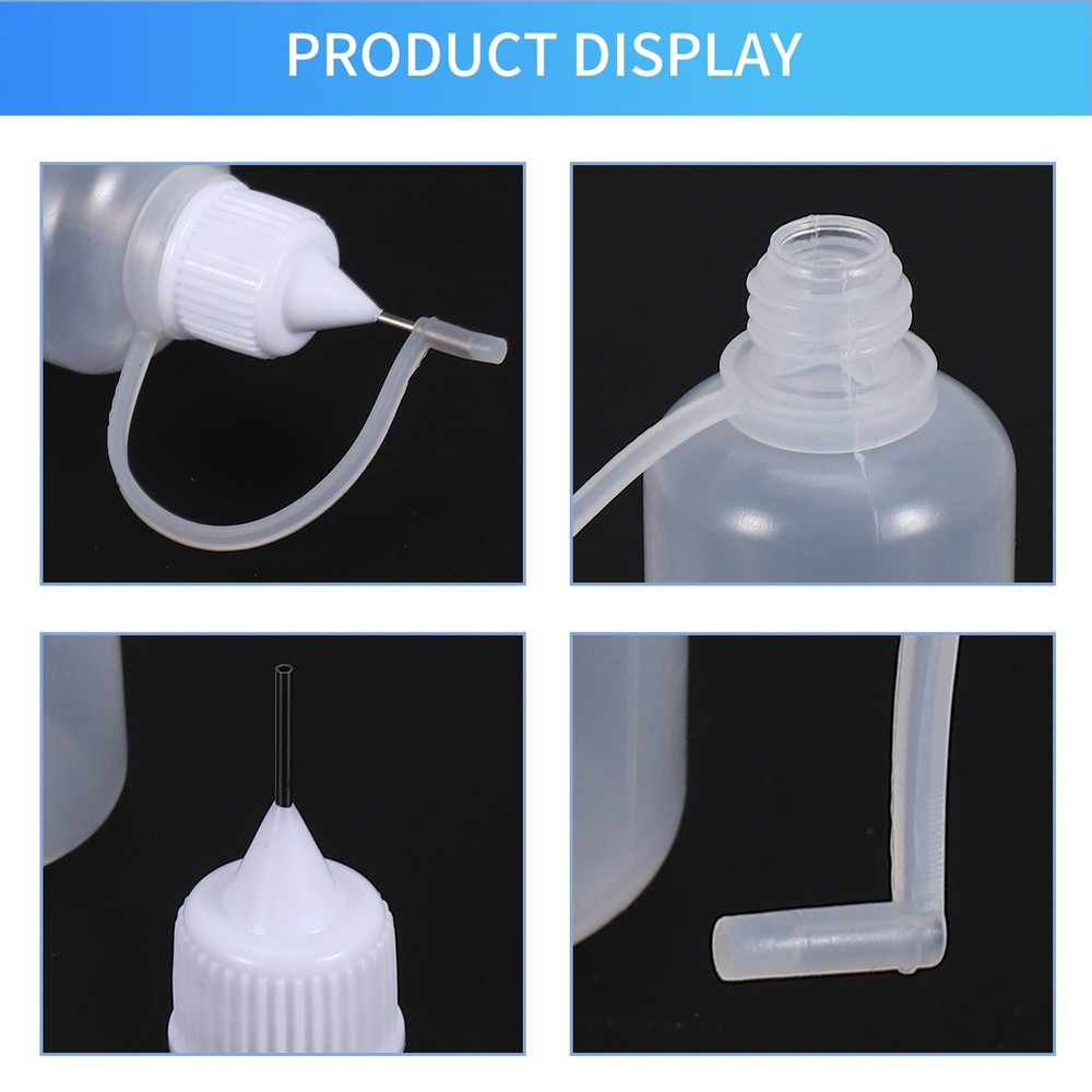 10Pcs 30Ml Plastic Squeezable Tip Applicator Bottle Refillable Dropper7357