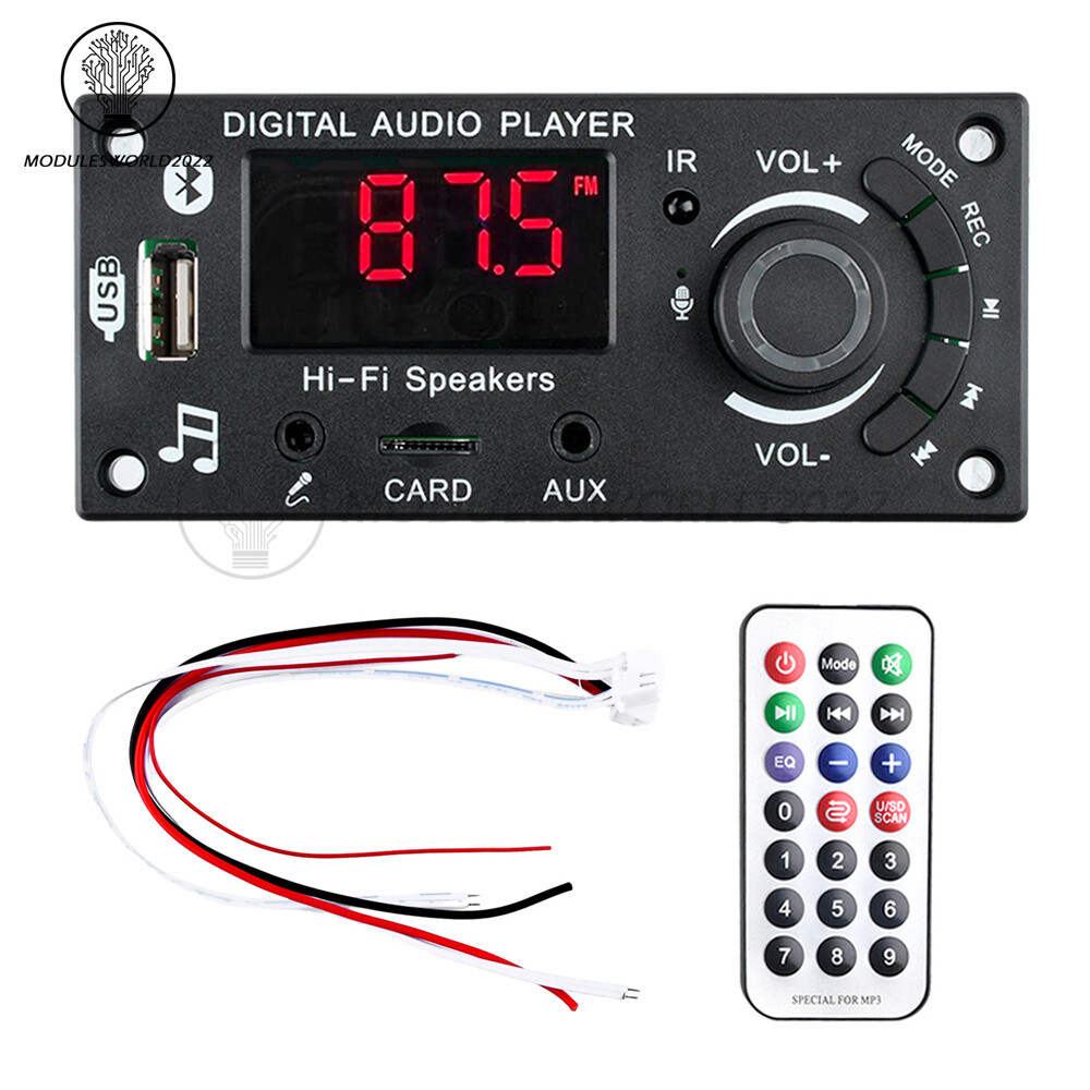 DC5-25V MP3 Decoder Board 2*50W Bluetooth Amplifier Car Audio Player FM Radio