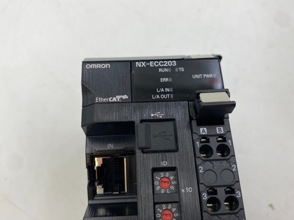 Omron NX-ECC203 EtherCat Communication Coupler 2Port 10 Amp 5-24VDC Series NX