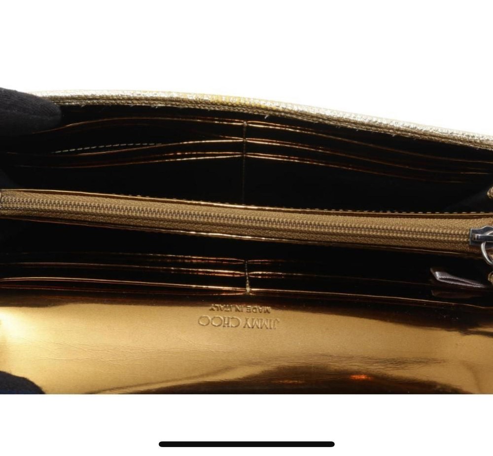 Jimmy Choo Gold Long Wallet – Classic Glam & Function