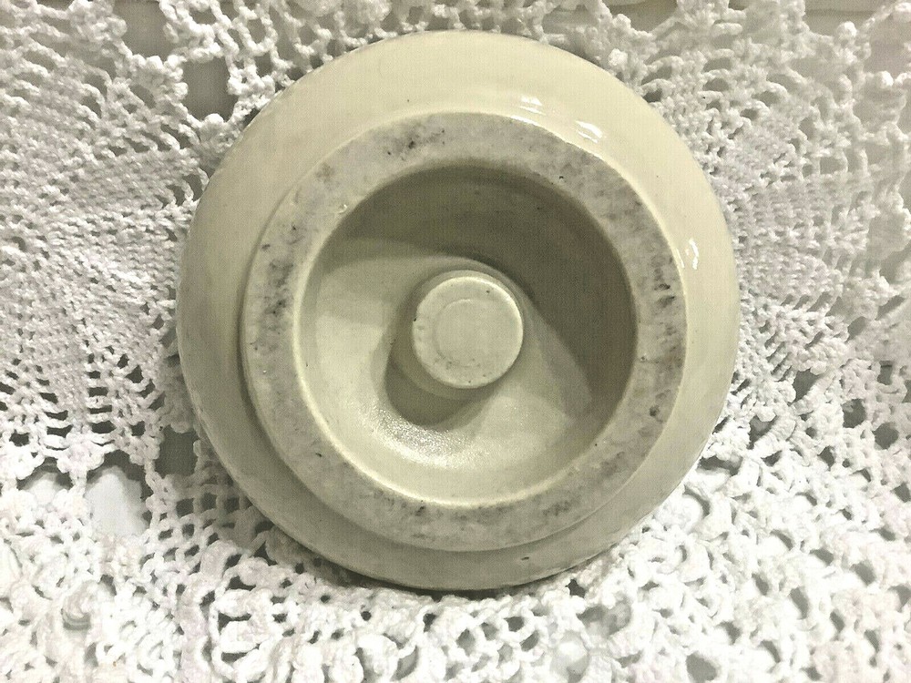 Flower Frog Unsigned Ceramic 4" diameter Cream Colored