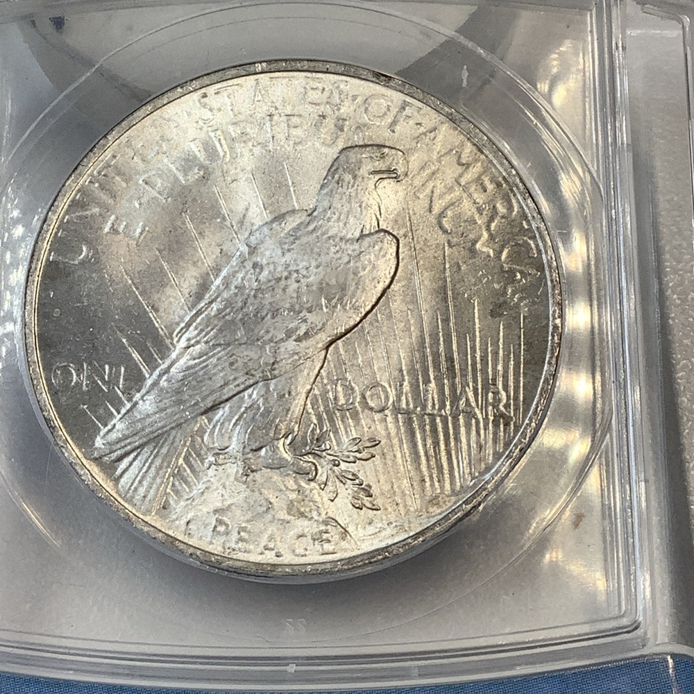 1923 Peace Silver Dollar $1 - ANACS MS64