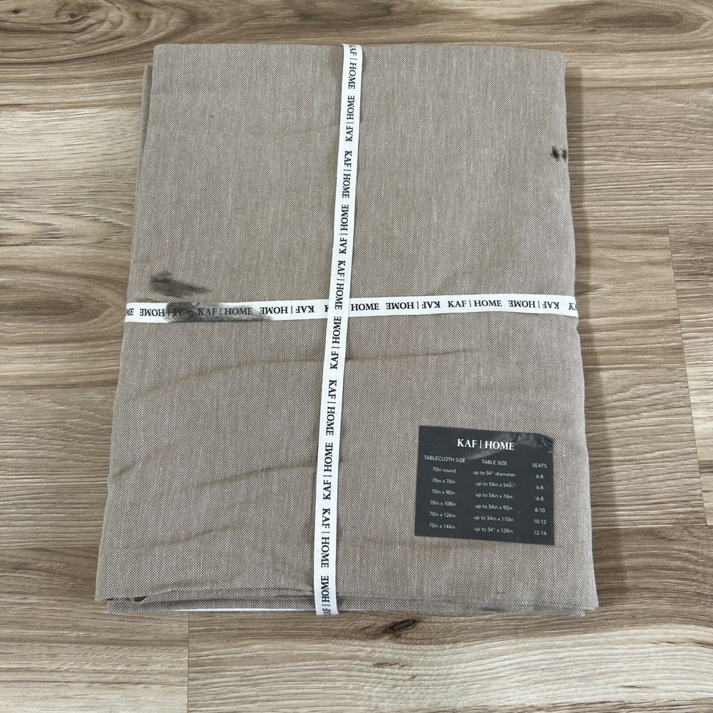 KAF Home Tablecloth Round 70 - Beige